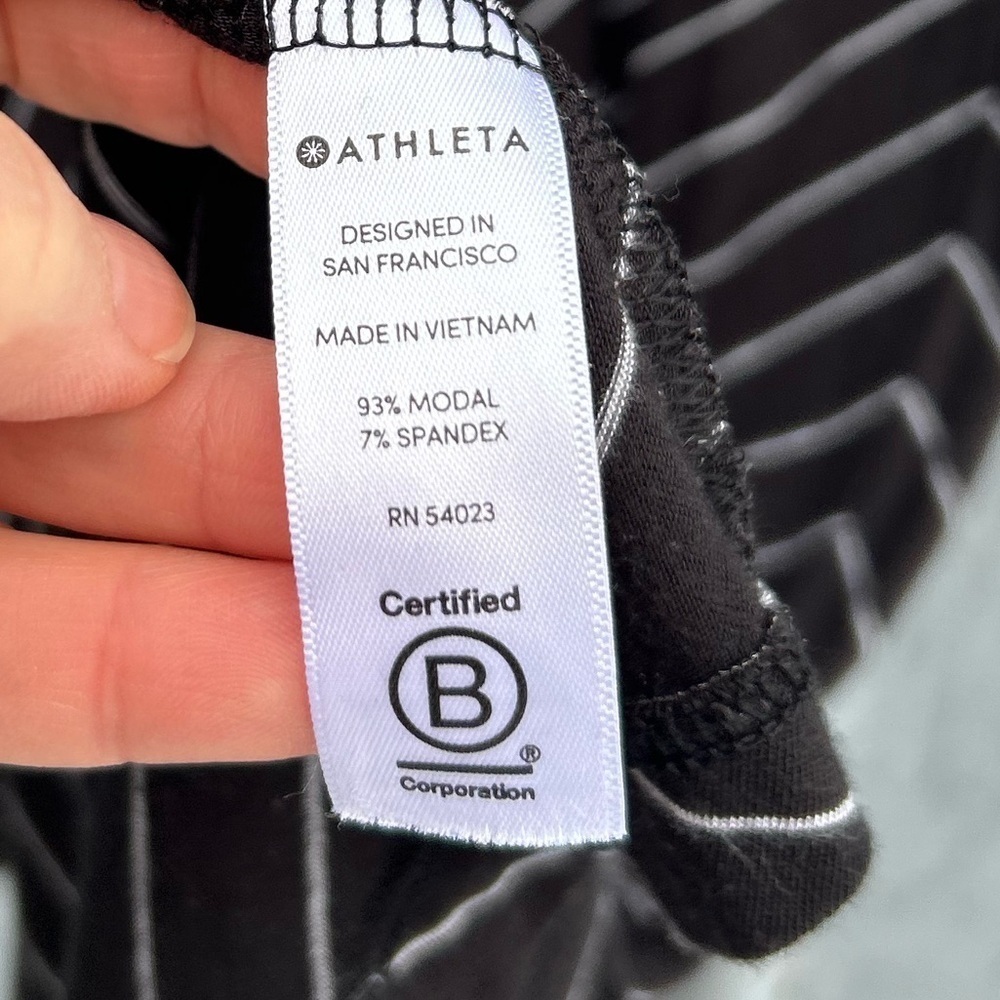 Athleta Santorini High Neck Mix Stripe Dress, Small - Picture 8 of 8
